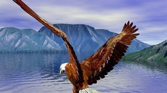 Paintings Landscapes bald eagles