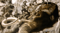 Paintings mammoth Zdenek Burian
