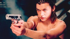 Paintings Milla Jovovich Actress m1911a1 girls with guns