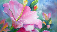 Paintings multicolor Flowers artwork