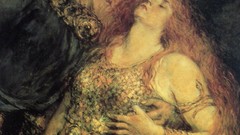 Paintings mythology Brunhilde wotan Ferdinand Leeke