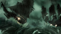 Paintings rain pirate ship