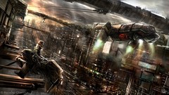 Paintings science fiction futuristic airbrushed