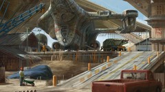 Paintings science fiction schooner