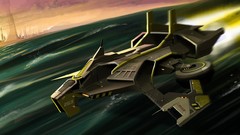 Paintings science fiction vessel mecha airbrushed