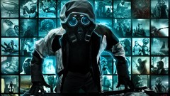 Paintings sniper science fiction gas masks digital art 