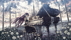 Paintings vocaloid piano megurine