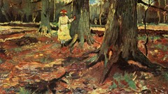 Paintings woods Vincent van Gogh artwork maidens