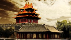 Palace cityscapes turret pictorial Imperial Palace