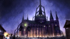 Palace horns sitting houses buildings blondes skirts cities 