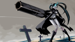 Pale skin bangs black