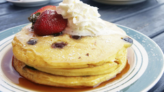 Pancakes strawberries food