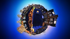 Panorama circle outer space