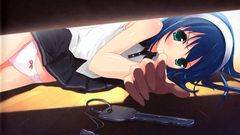 Panties blue hair Anime