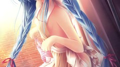 Panties ecchi glasses blue