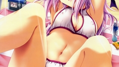 Panties glasses purple hair