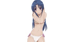 Panties long hair blue
