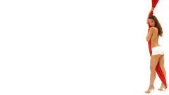 Panties long hair curtains