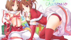 Panties red gloves stockings