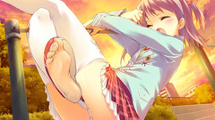 Panties uniforms skirts outdoors