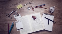 Paper Books back September school desks plum back to work