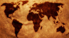 Paper brown Maps world