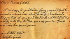 Paper calligraphy notes my little pony twilight sparkle 