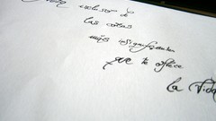 Paper letter calligraphy Spanish little things