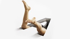 Paper letter Characters legs Photo manipulation