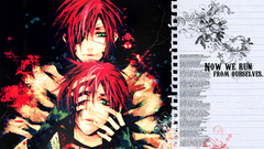 Paper text redheads green