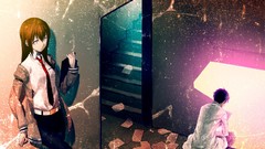 Paper tie staircase coat multicolor makise kurisu steins gate 