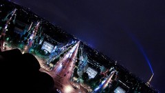 Paris cityscapes night buildings