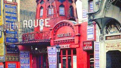 Paris France Europe Moulin Rouge vintage urban streets 