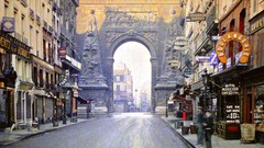 Paris France Europe vintage urban streets cityscapes Recolor 