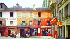 Paris France Europe vintage urban streets cityscapes Recolor 