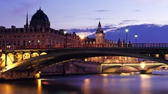 Paris France panorama Bridges architecture buildings rivers 