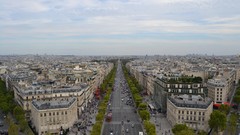 Paris France panorama capital arc de triomphe Champs Elysées