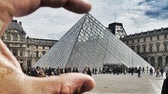 Paris France pyramids Le Louvre