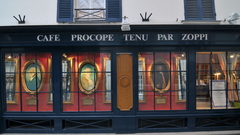 Paris France The high caf procope throughout