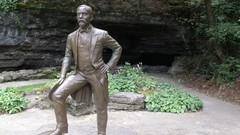 Park statues Bronze outdoors whiskey jack daniels