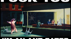 Parody anteater Edward Hopper