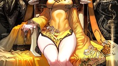 Patterns dress anime girls artwork JEFFR