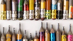 Pencils alphabet artwork Dalton Ghetti