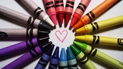 Pencils Crayons Hearts colors wax crayon