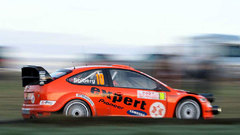 Petter Solberg races rally