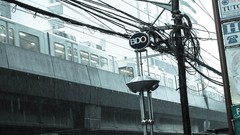 Philippines railway trains Manila rainy season