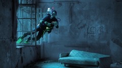 Photo manipulation abandoned house