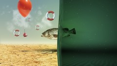 Photo manipulation abstract fish