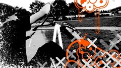 Photo manipulation bmx digital art vehicle selective coloring