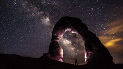 photography space art Space rock formation arch night Stars rock